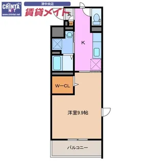 クオリア江戸橋【4階】の間取り