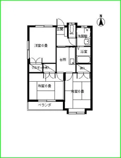 コ-ポHASHIMOTO I【2階】の間取り