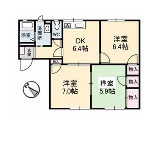 グレ一ス22E【2階】の間取り