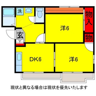ルミエールA・B【1階】の間取り