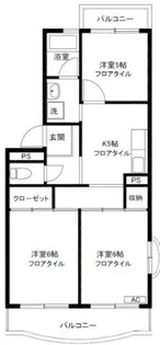 グリーンプラザ御園1号棟【3階】の間取り