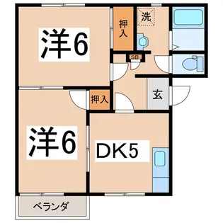 フレグランスマルヤマC【1階】の間取り