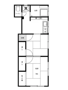 ハイツ佐川【2階】の間取り