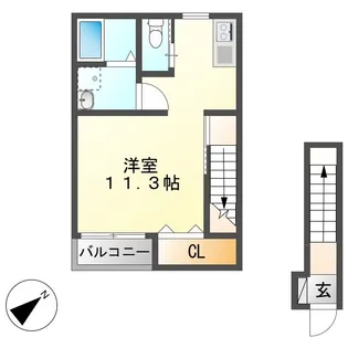 サンサンハイム中村【1階】の間取り