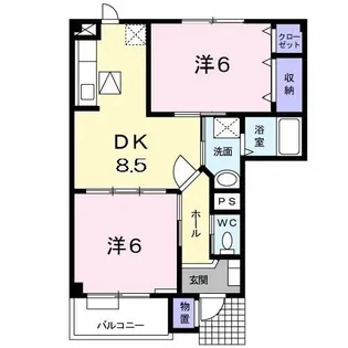 ピエ・デル・モンテ【1階】の間取り