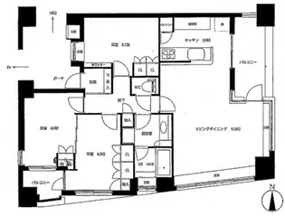 パークコート上柳橋【10階】の間取り