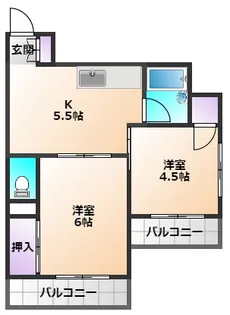コスモスマンション西武遊園地【2階】の間取り