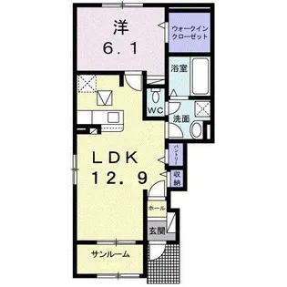 ラヴィ I【1階】の間取り