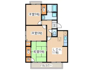 セジュール観世音寺3【1階】の間取り