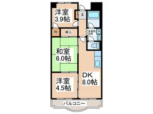 マンションピエ-ル【2階】の間取り