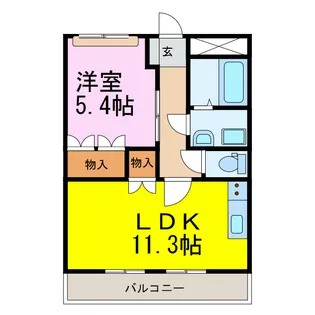 グランディール【1階】の間取り
