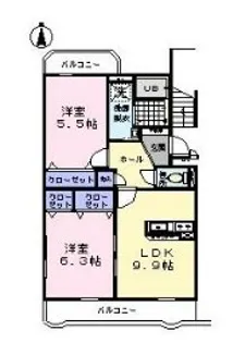 サンフォレスト【4階】の間取り