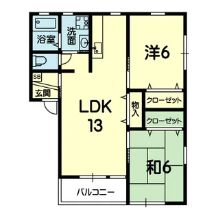 ハイツルミエールC【1階】の間取り