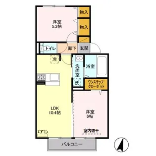 エトワール松戸A【2階】の間取り
