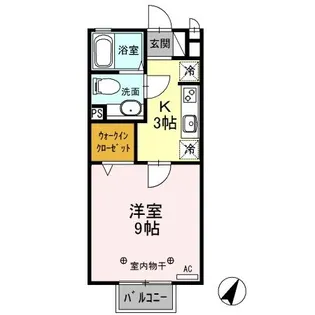 メルベーユ B【2階】の間取り