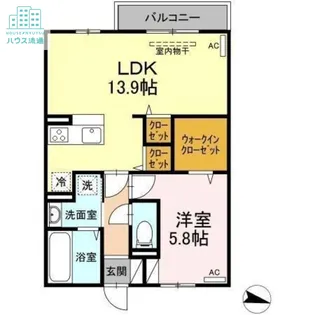 ハピネス古賀島 B棟【2階】の間取り