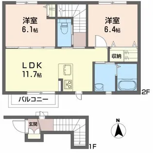 グランヌーブ【2階】の間取り