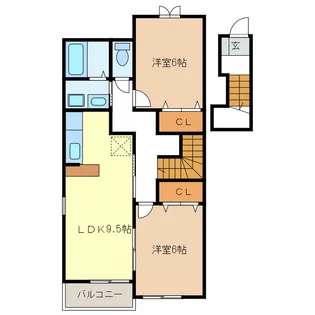 メゾン ラルゴ【2階】の間取り