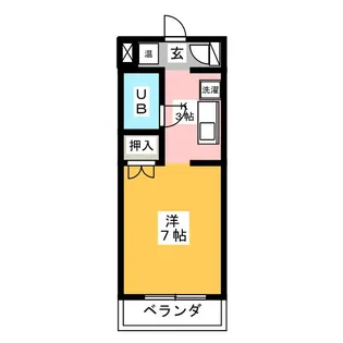 下地ハイツ【3階】の間取り