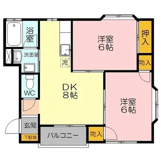 サンフラワーコスギ【2階】の間取り