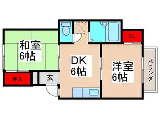サンフォレスト【2階】の間取り