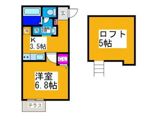 トレオット清水町【1階】の間取り