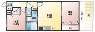 グランシエル共立通【2階】の間取り