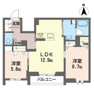 クリスターロ【2階】の間取り