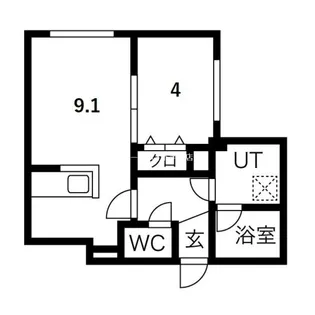 Chambre宮の沢(シャンブル)【4階】の間取り