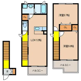 ハンプトンコート山城の間取り