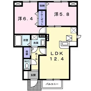 サバ-バンハウスI【1階】の間取り