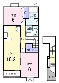 ア・ラ・モード.メゾン【2階】の間取り
