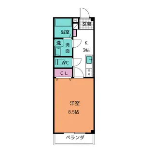 ヴィラユーザン30【3階】の間取り