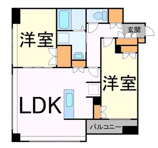 ラフィネタワー札幌南3条【24階】の間取り