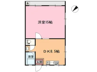 カラーレジデンスII【1階】の間取り
