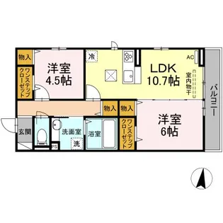カーサ・ヴェルデ青葉【1階】の間取り