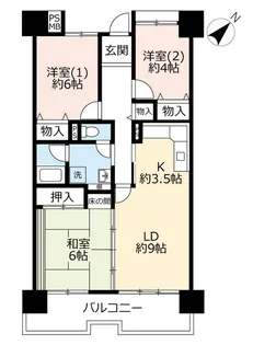UR武庫川【10階】の間取り