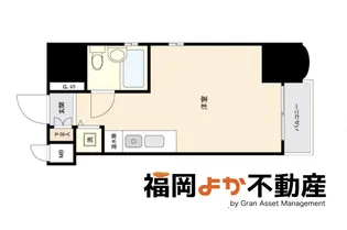 ロマネスク天神アネックス【7階】の間取り