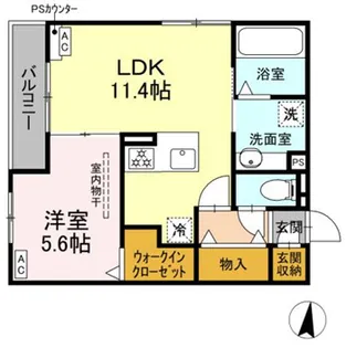 D-Hills西浅田【2階】の間取り