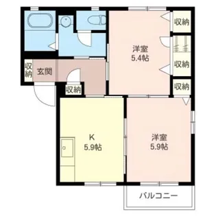 グランレーブB【1階】の間取り
