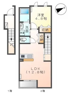カーサひまわり【2階】の間取り