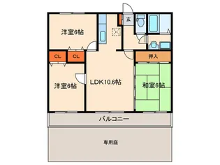 レジオン ドヌール【1階】の間取り