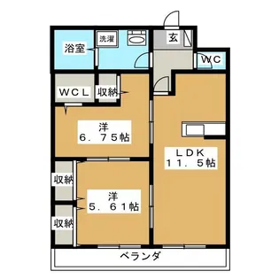 リバーヴィクトワール【2階】の間取り