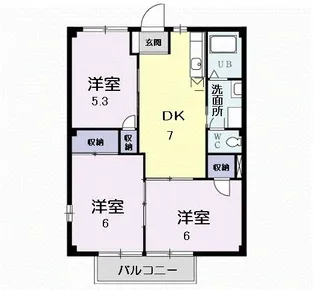 カーサアイリスA【1階】の間取り
