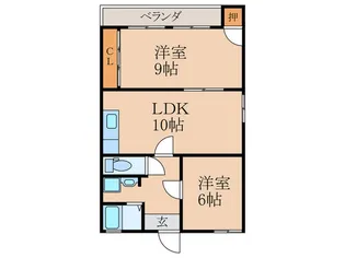 川本コーポ【2階】の間取り
