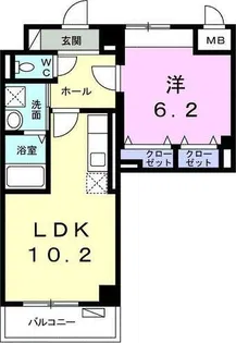 ラ・ルミエール【1階】の間取り
