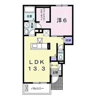 サンシャインA【1階】の間取り