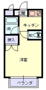 ネオスカイ西田【1階】の間取り
