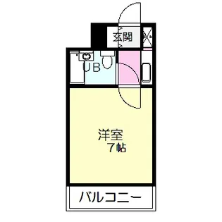 ワンルームマンション大蔵【2階】の間取り