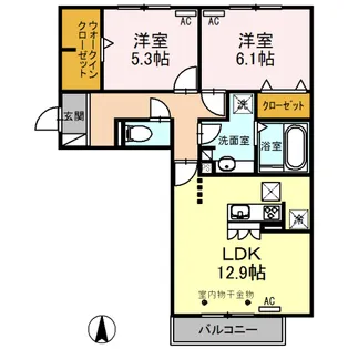 グランシャリオN【3階】の間取り